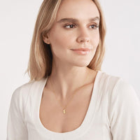 Olas d'Oro - 14K Yellow Gold So You Coffee Cup Necklace with Heart Pendant