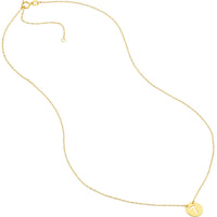 Olas d'Oro - 14K Yellow Gold So You Cutout No.7 Mini Disc Necklace