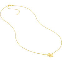 Olas d'Oro - 14K Yellow Gold So You Diamond Flower Necklace with 1pt Diamond