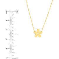 Olas d'Oro - 14K Yellow Gold So You Diamond Flower Necklace with 1pt Diamond