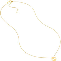 Olas d'Oro - 14K Yellow Gold So You Dog Bone Cutout Mini Disk Pendant Necklace for Animal Lovers