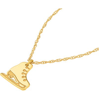 Olas d'Oro - 14K Yellow Gold So You Ice Skate Necklace - Adjustable from 16 to 18 inches