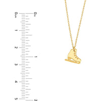 Olas d'Oro - 14K Yellow Gold So You Ice Skate Necklace - Adjustable from 16 to 18 inches