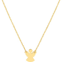 Olas d'Oro - 14K Yellow Gold So You Mini Angel Adjustable Necklace with 5.0mm Spring Ring Clasp