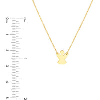 Olas d'Oro - 14K Yellow Gold So You Mini Angel Adjustable Necklace with 5.0mm Spring Ring Clasp