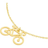 Olas d'Oro - 14K Yellow Gold So You Mini Bicycle Adjustable Pendant Necklace - 0.75mm Pendant