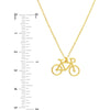 Olas d'Oro - 14K Yellow Gold So You Mini Bicycle Adjustable Pendant Necklace - 0.75mm Pendant