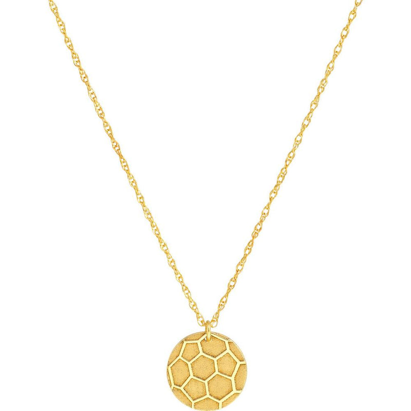 Olas d'Oro - 14K Yellow Gold "So You" Mini Soccer Ball Pendant Necklace with Adjustable Chain  1.05g Total Weight