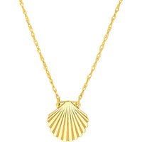Olas d'Oro - 14K Yellow Gold So You Seashell Pendant Necklace - Adjustable 16-18" Chain