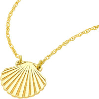 Olas d'Oro - 14K Yellow Gold So You Seashell Pendant Necklace - Adjustable 16-18" Chain