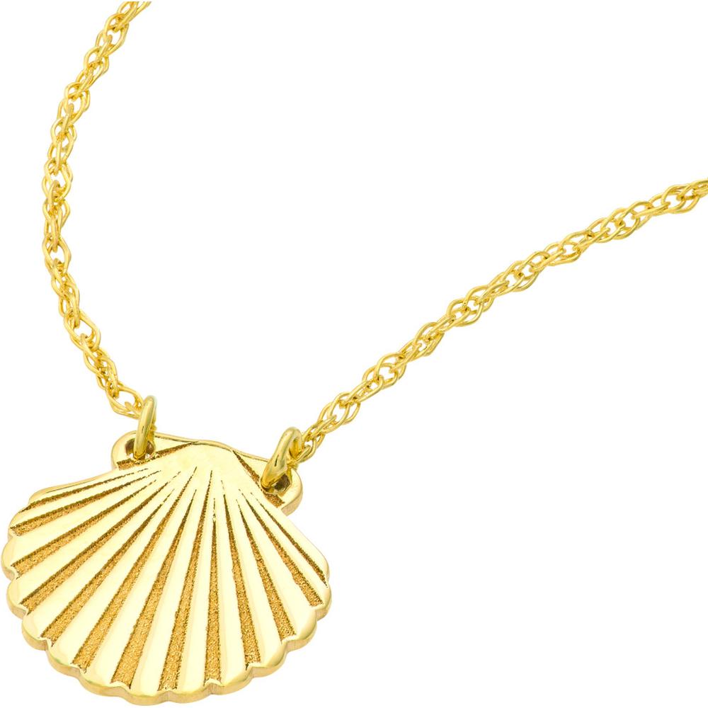 Olas d'Oro - 14K Yellow Gold So You Seashell Pendant Necklace - Adjustable 16-18" Chain