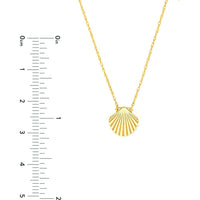 Olas d'Oro - 14K Yellow Gold So You Seashell Pendant Necklace - Adjustable 16-18" Chain
