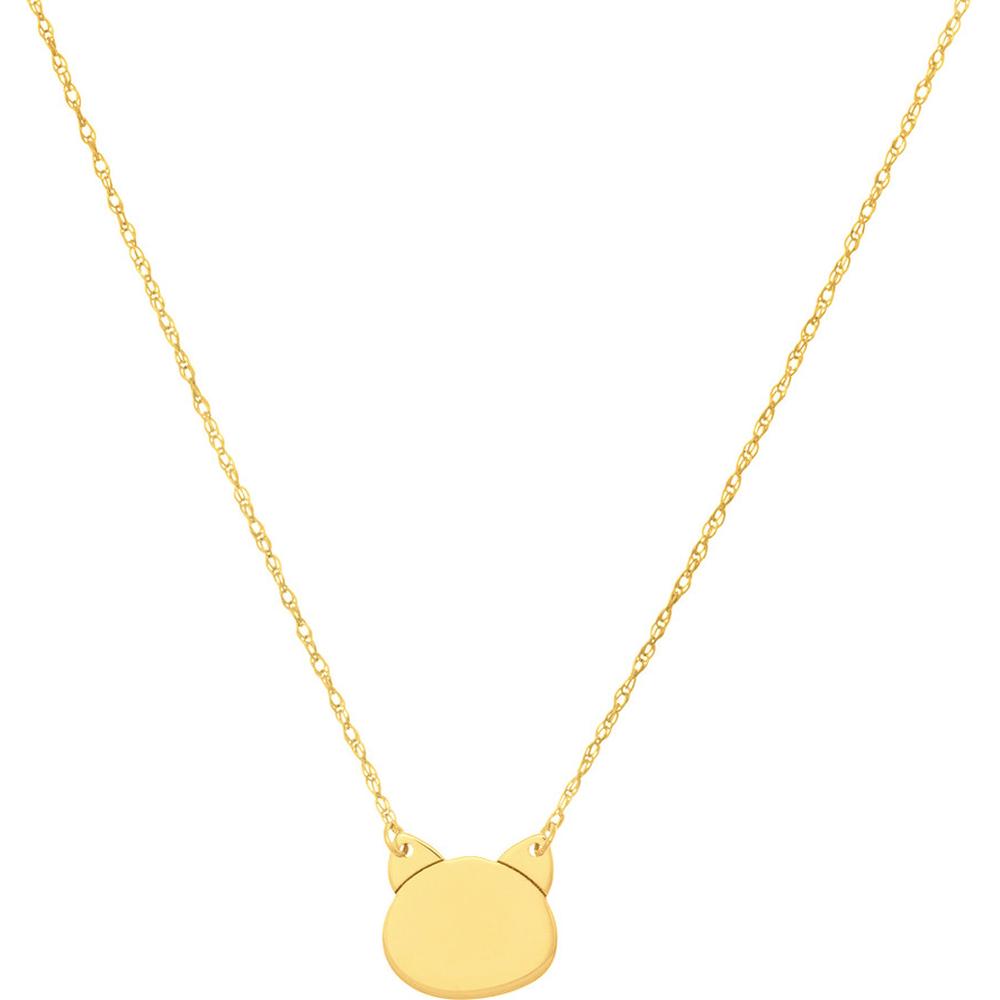 Olas d'Oro - 14K Yellow Gold SoYou Mini Cat's Head Adjustable Necklace