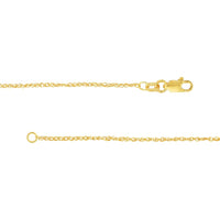 Olas d'Oro - 14K Yellow Gold Sparkle Singapore Chain Necklace 1.37mm Gauge, 16" Length
