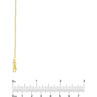 Olas d'Oro - 14K Yellow Gold Sparkle Singapore Chain Necklace 1.37mm Gauge, 16" Length