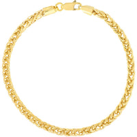 Olas d'Oro - 14K Yellow Gold Spiga Chain Bracelet - 3.40mm Width, 3.85 Grams