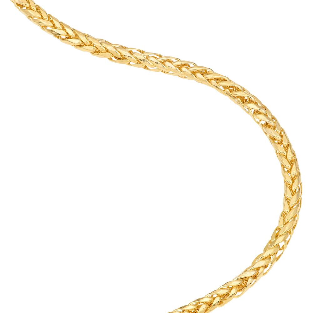 Olas d'Oro - 14K Yellow Gold Spiga Chain Bracelet - 3.40mm Width, 3.85 Grams