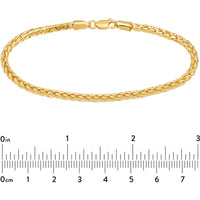 Olas d'Oro - 14K Yellow Gold Spiga Chain Bracelet - 3.40mm Width, 3.85 Grams