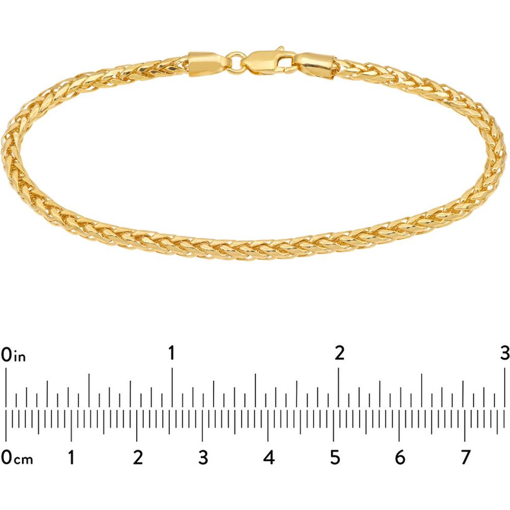 Olas d'Oro - 14K Yellow Gold Spiga Chain Bracelet - 3.40mm Width, 3.85 Grams