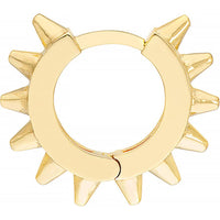 Olas d'Oro - 14K Yellow Gold Spike Design Huggie Earrings - 2.15 Grams Total Weight