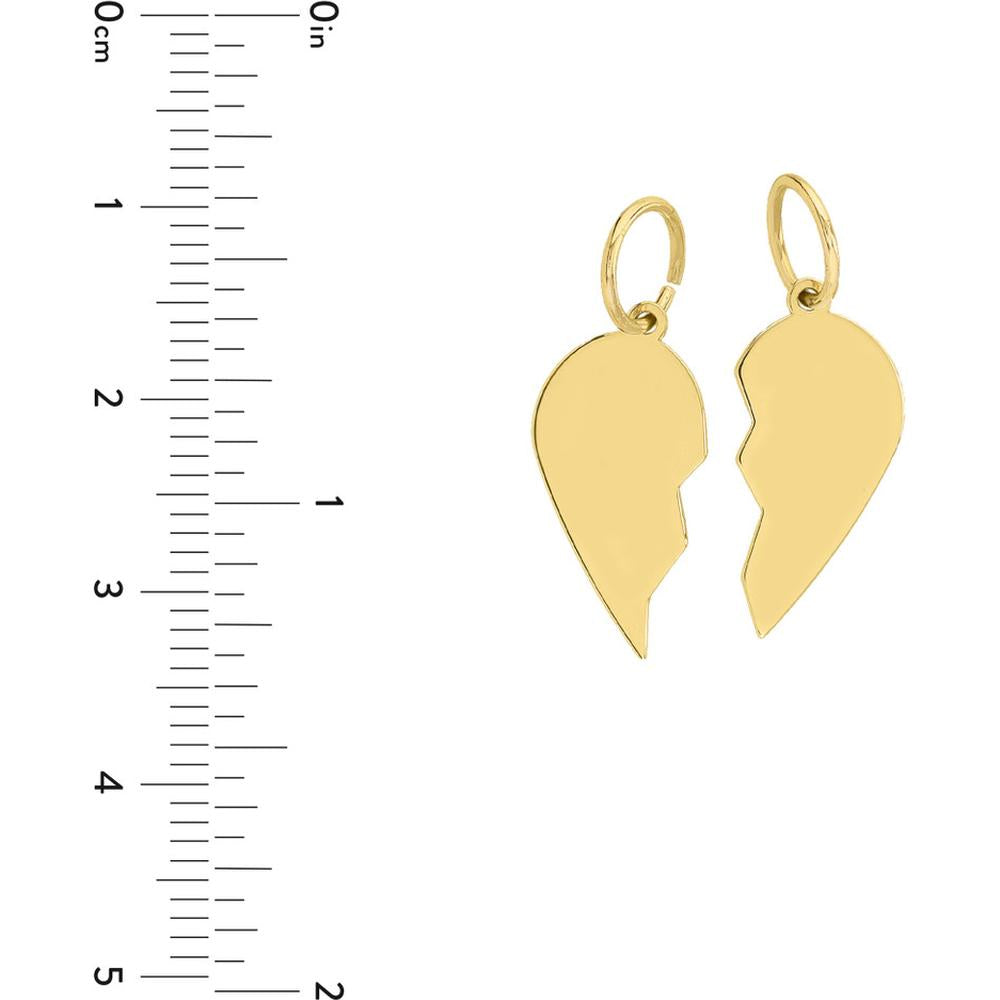 Olas d'Oro - 14K Yellow Gold Split Heart Huggie Earrings - Modern Design of Love and Friendship