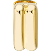 Olas d'Oro - 14K Yellow Gold Square Double Row Hoop Earrings - 3.75 Grams Total Weight