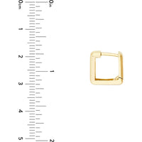 Olas d'Oro - 14K Yellow Gold Square Double Row Hoop Earrings - 3.75 Grams Total Weight