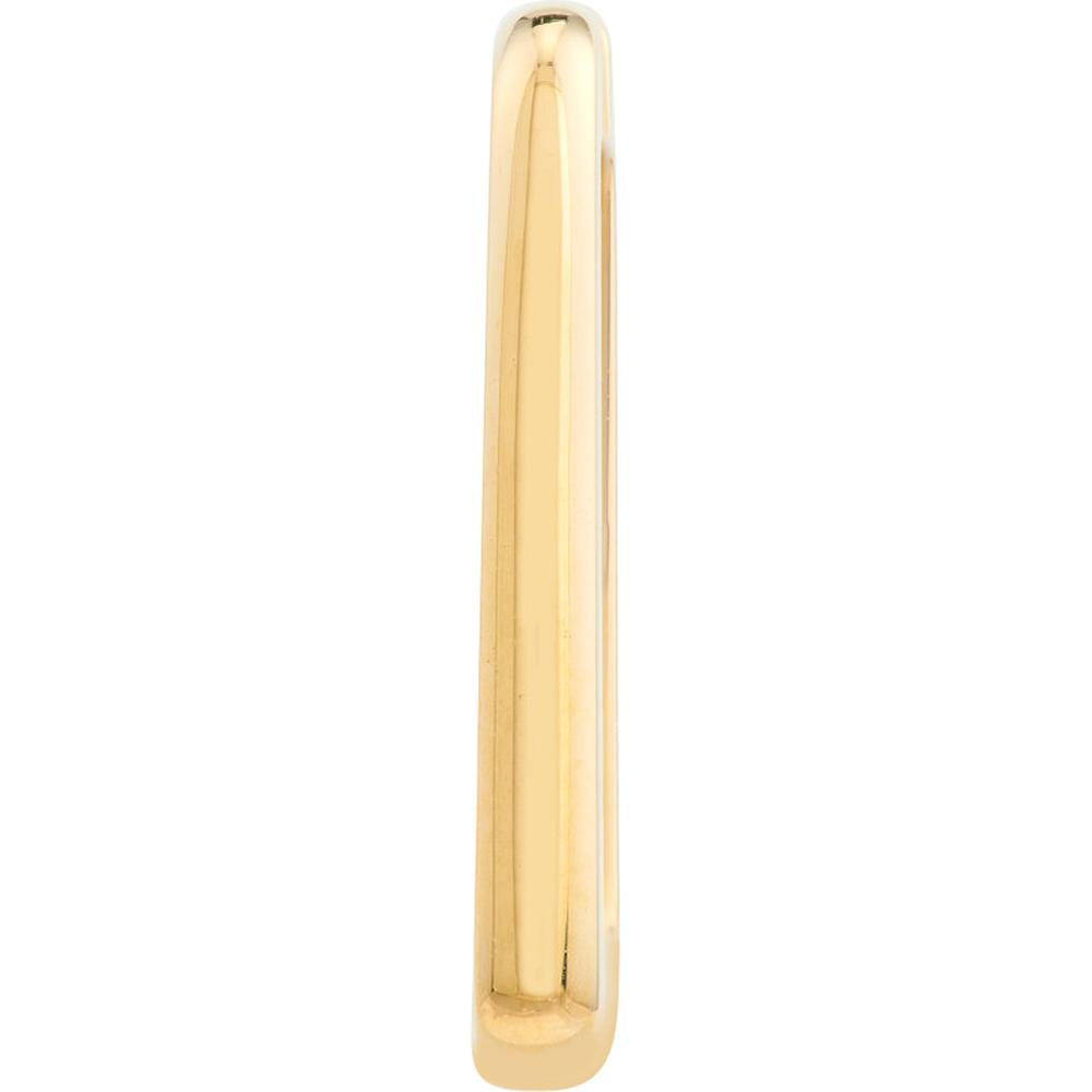 Olas d'Oro - 14K Yellow Gold Square Frame Paper Clip Hoop Earrings 2.15 Grams Total Weight