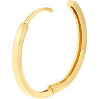 Olas d'Oro - 14K Yellow Gold Square Tube Huggie Hoop Earrings 18mm Diameter