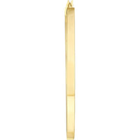 Olas d'Oro - 14K Yellow Gold Square Tube Large Hoop Earrings - 5.20g Total Weight