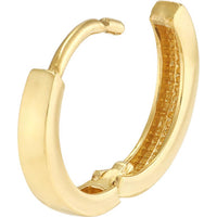Olas d'Oro - 14K Yellow Gold Square Tube Mini Hoop Earrings - 1.10 Grams Total Weight