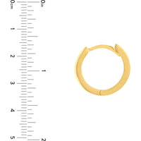 Olas d'Oro - 14K Yellow Gold Square Tube Mini Hoop Earrings - 1.10 Grams Total Weight