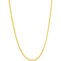 Olas d'Oro - 14K Yellow Gold Square Wheat Chain Necklace with Lobster Lock - 1.70mm, 20" Length