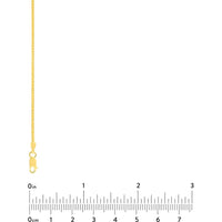 Olas d'Oro - 14K Yellow Gold Square Wheat Chain Necklace with Lobster Lock - 1.70mm, 20" Length