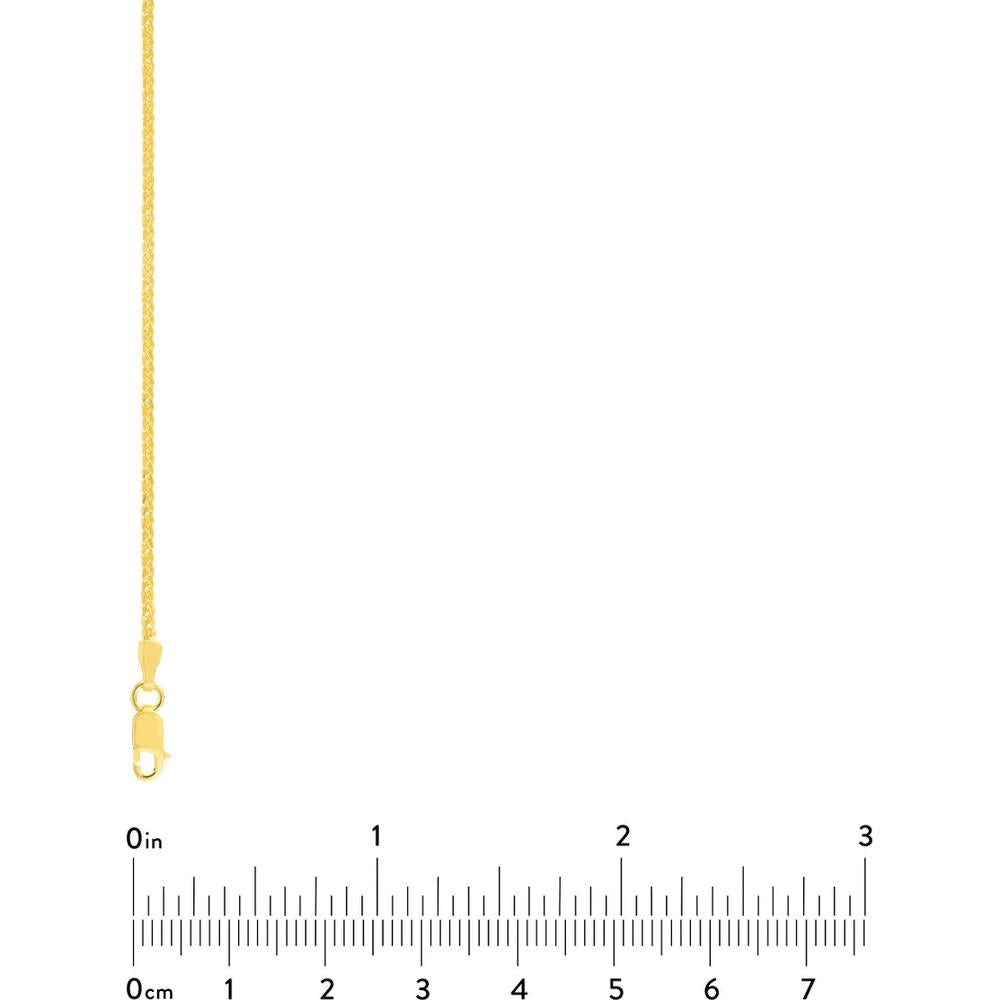 Olas d'Oro - 14K Yellow Gold Square Wheat Chain Necklace with Lobster Lock - 1.70mm, 20" Length