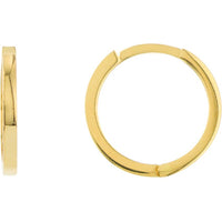 Olas d'Oro - 14K Yellow Gold Square Wire Hoop Earrings - 14.25mm