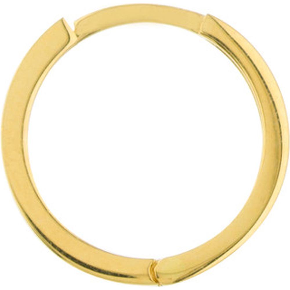 Olas d'Oro - 14K Yellow Gold Square Wire Hoop Earrings - 14.25mm