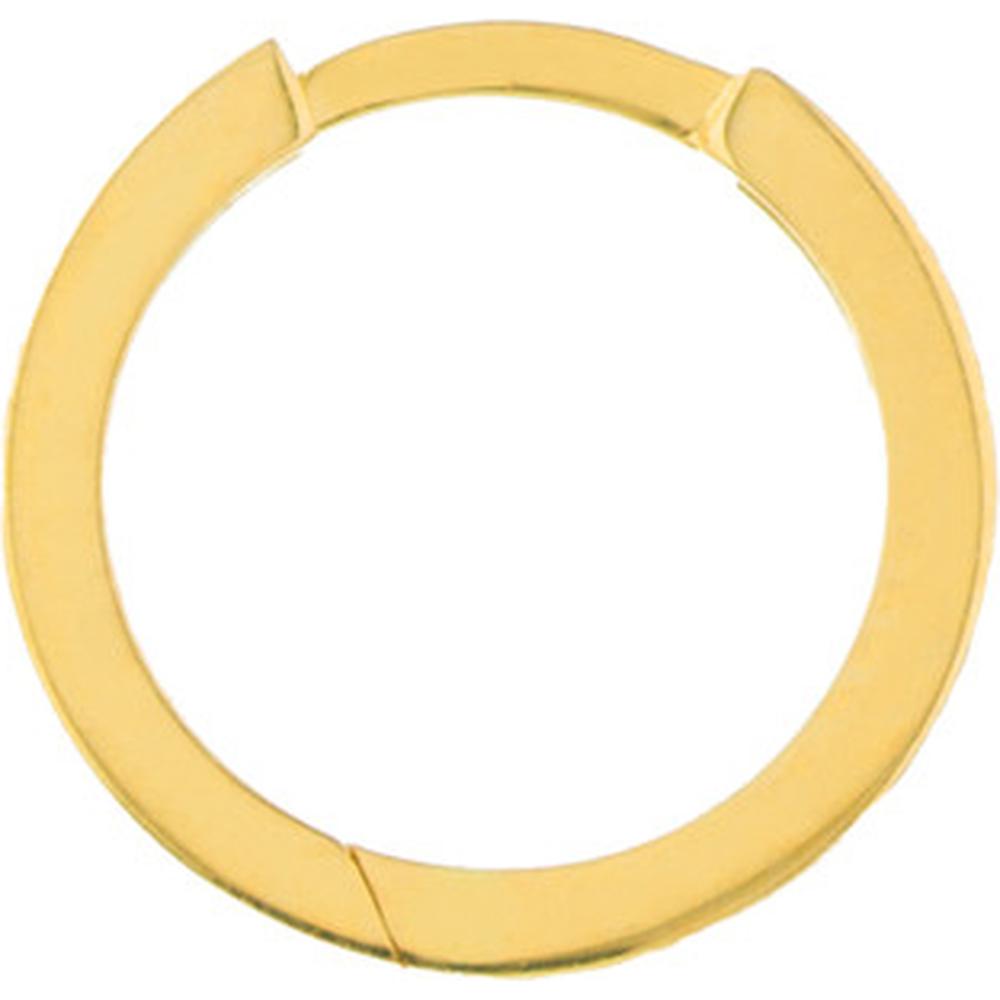 Olas d'Oro - 14K Yellow Gold Square Wire Hoop Earrings with Snap-Lock Clasp - 1.40 Grams Total Weight
