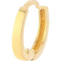 Olas d'Oro - 14K Yellow Gold Square Wire Hoop Earrings with Snap-Lock Clasp - 1.40 Grams Total Weight