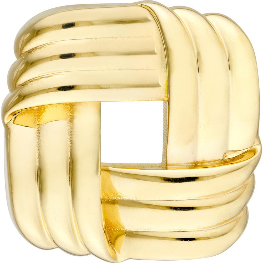 Olas d'Oro - 14K Yellow Gold Squared Triple Weave Earrings - 6.55 Grams