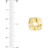 Olas d'Oro - 14K Yellow Gold Squared Triple Weave Earrings - 6.55 Grams