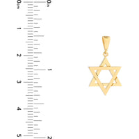 Olas d'Oro - 14K Yellow Gold Star of David Pendant - 2.23 Grams