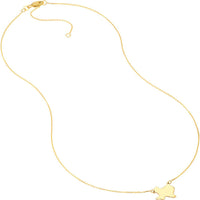 Olas d'Oro - 14K Yellow Gold State Map Pendant Necklace Personalized State Pride Jewelry