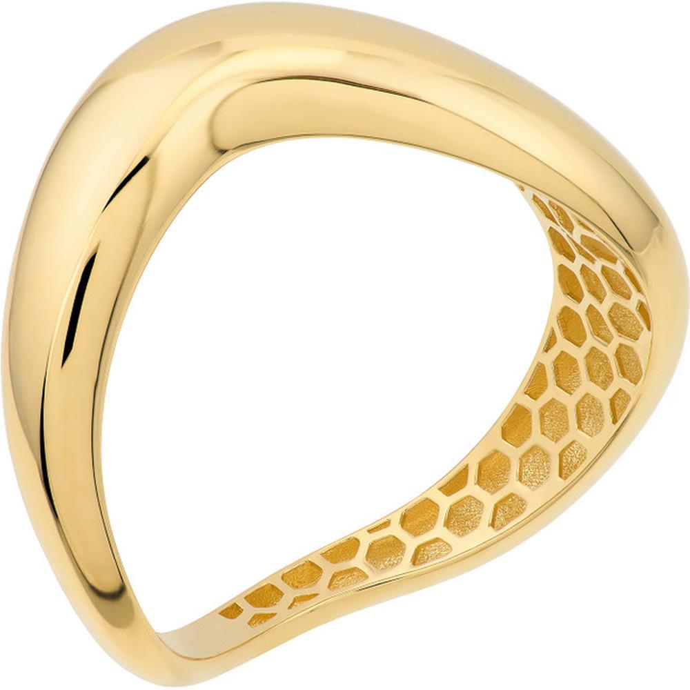 Olas d'Oro - 14K Yellow Gold Swirl Band Ring - Size 8