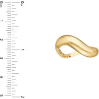Olas d'Oro - 14K Yellow Gold Swirl Band Ring - Size 8