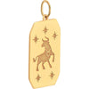 Olas d'Oro - 14K Yellow Gold Taurus Engraved Pendant - Zodiac Sign Pendant