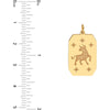 Olas d'Oro - 14K Yellow Gold Taurus Engraved Pendant - Zodiac Sign Pendant