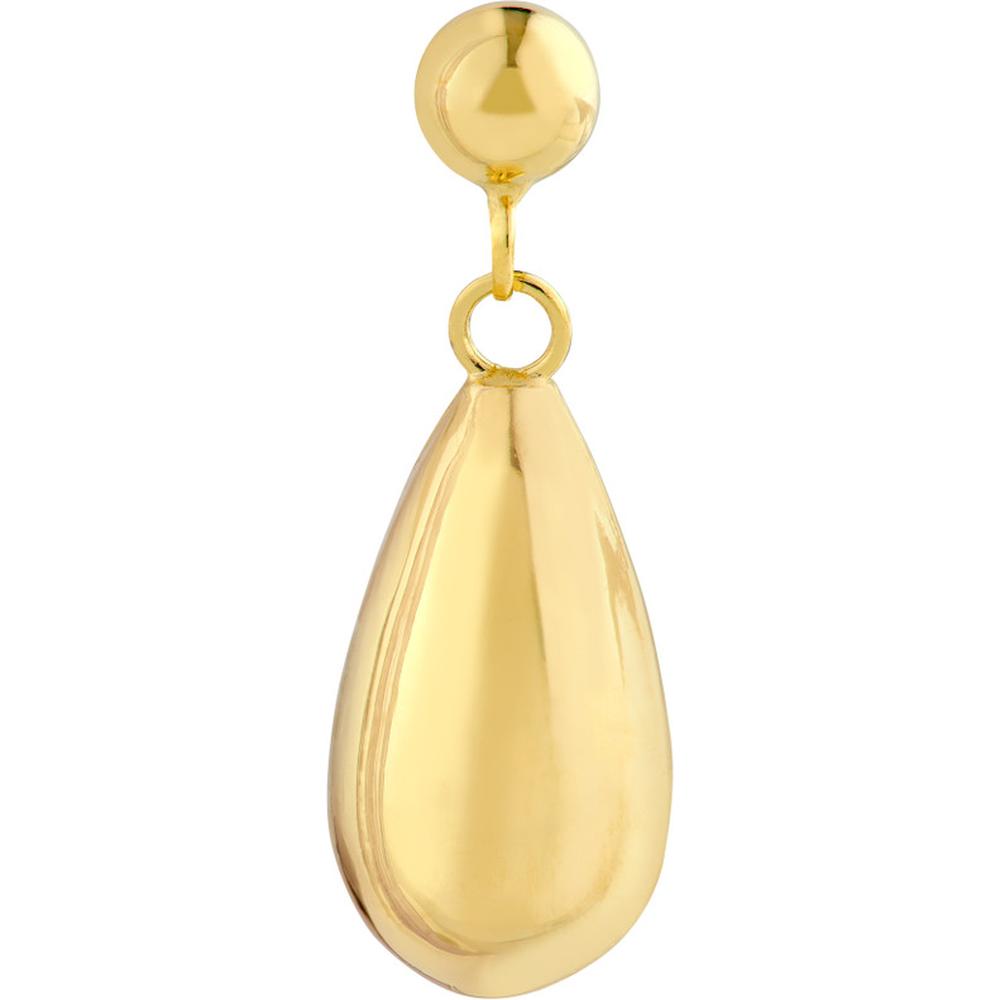 Olas d'Oro - 14K Yellow Gold Teardrop Dangle Earrings with Post & Nut Closure 1.32 Grams Total Weight