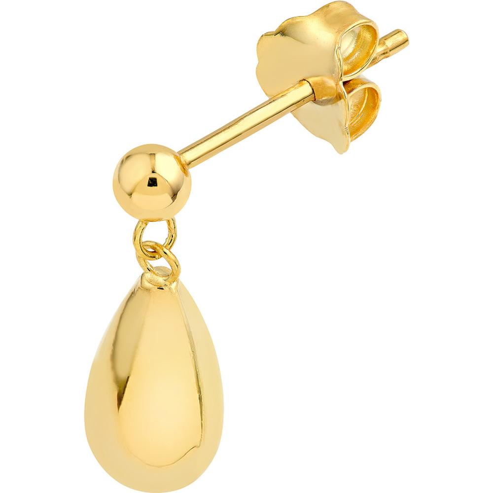 Olas d'Oro - 14K Yellow Gold Teardrop Dangle Earrings with Post & Nut Closure 1.32 Grams Total Weight