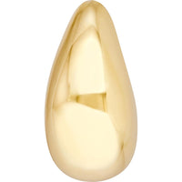 Olas d'Oro - 14K Yellow Gold Teardrop Dome Earrings with Polished Finish - 3.40 Grams Weight